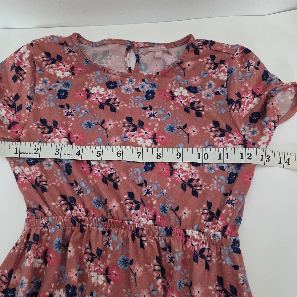 BCBG Denim Jacket with Floral Dress Set Sz 6X - Picture 9 of 12